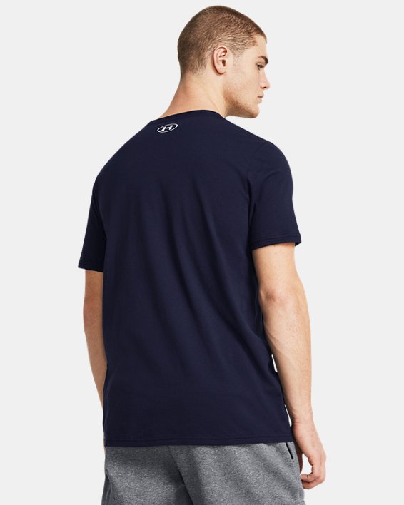 T-shirt à manches courtes UA Camo Chest Stripe pour homme, Blue, pdpMainDesktop image number 1